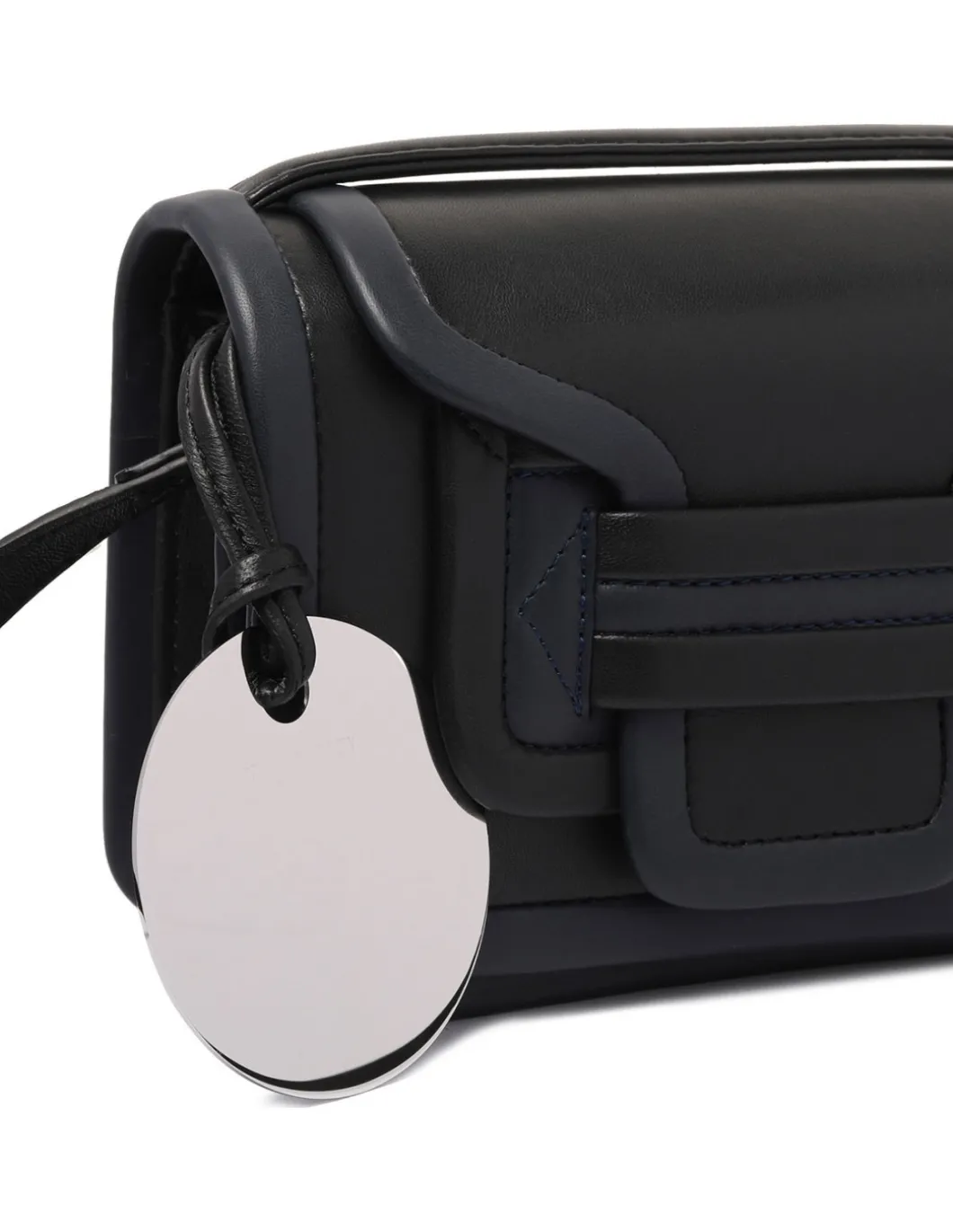 Alpha black and navy handbag