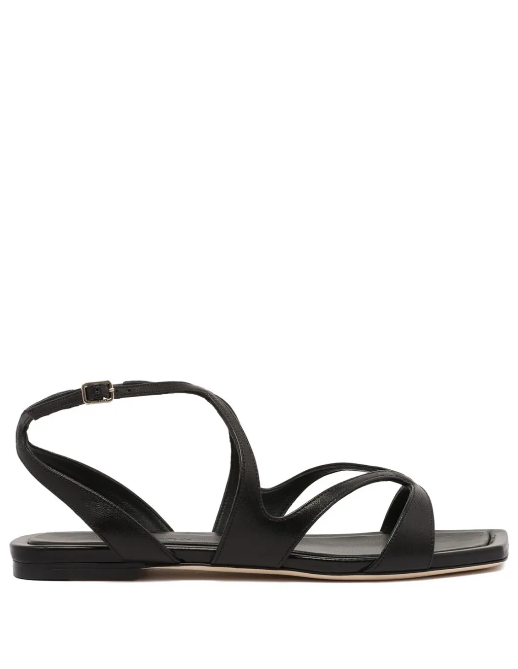 Ayla black flat sandals