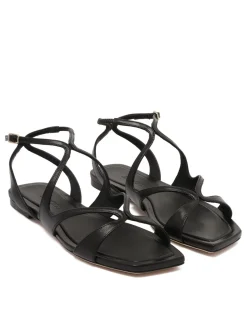 Ayla black flat sandals