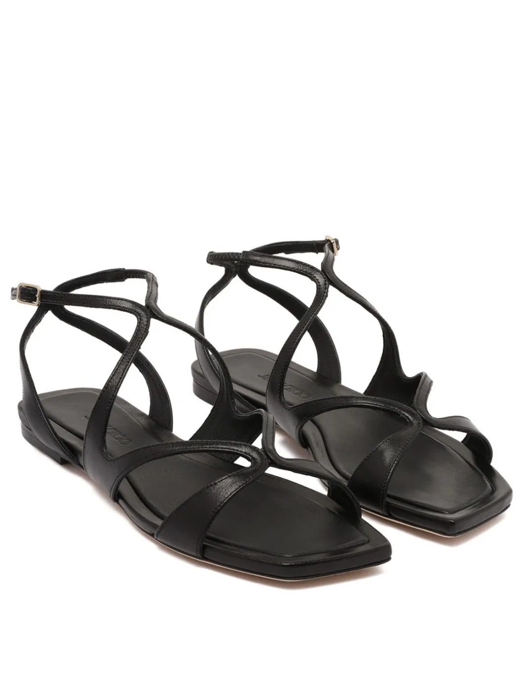 Ayla black flat sandals