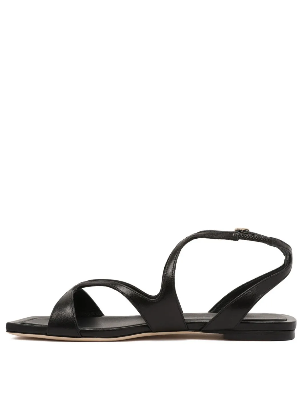 Ayla black flat sandals
