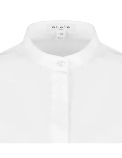 Balloon sleeves poplin shirt