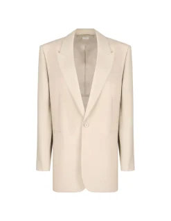 Beige light wool blazer