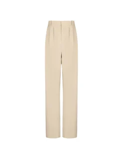 Beige light wool pants