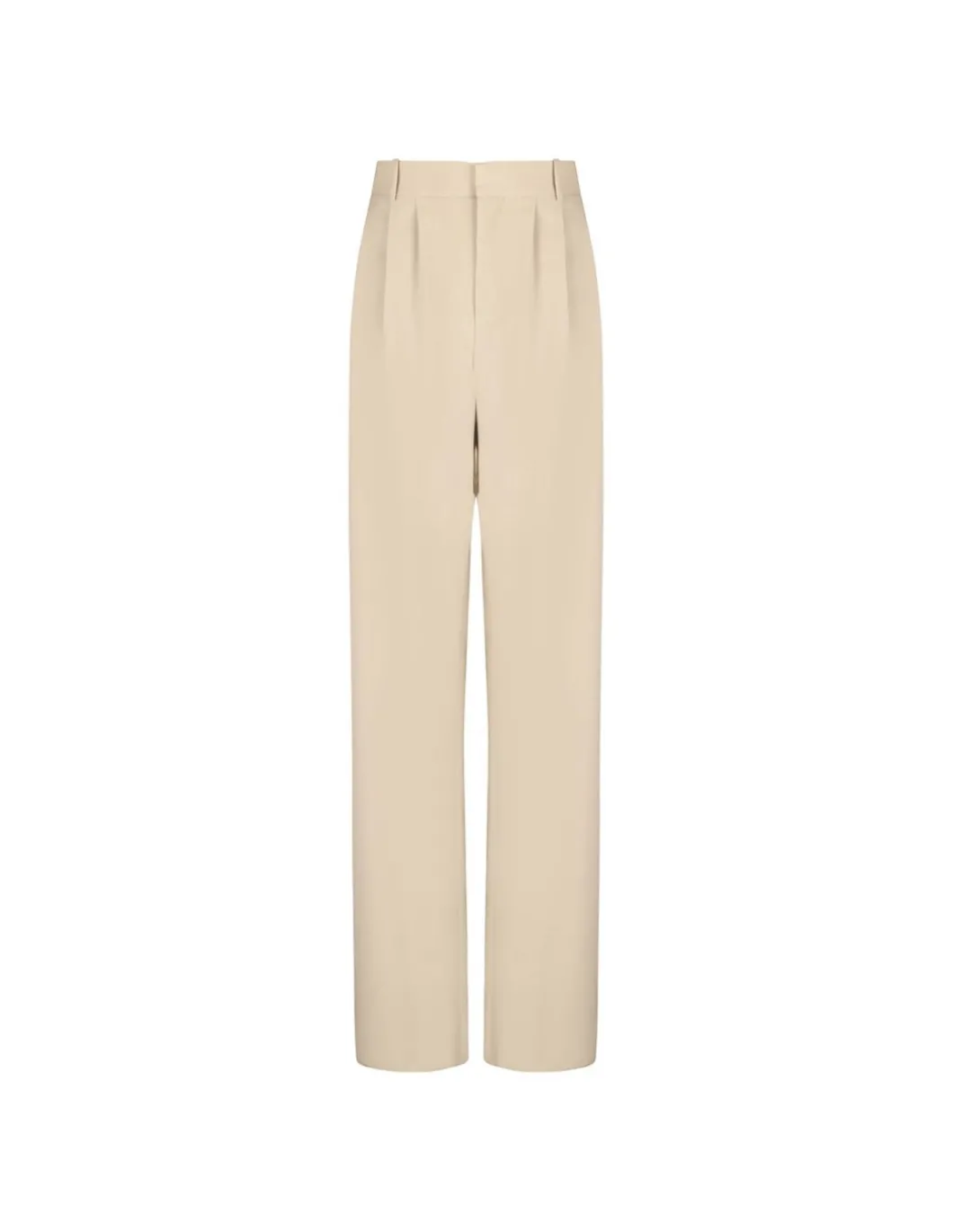 Beige light wool pants