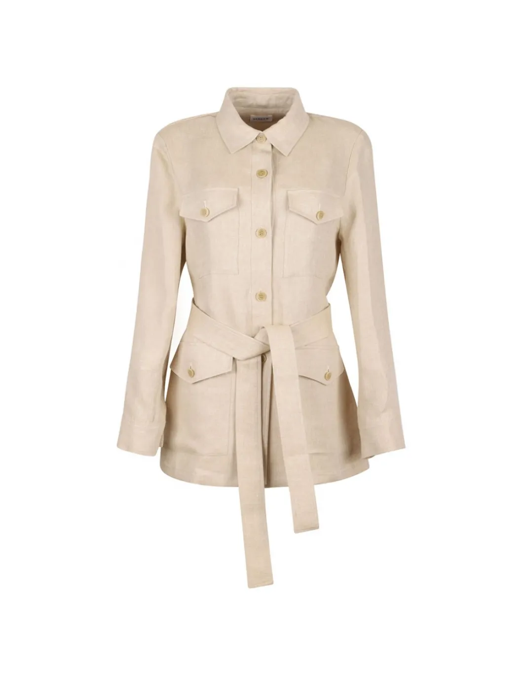 Beige linen sahariana jacket