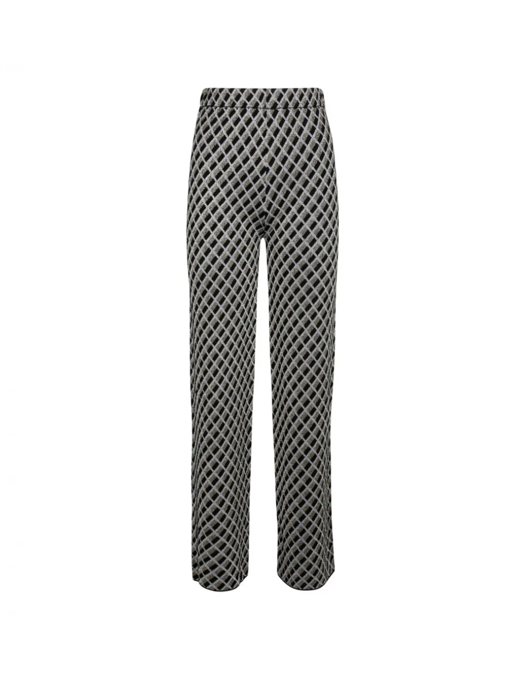 Black and gold jacquard pants