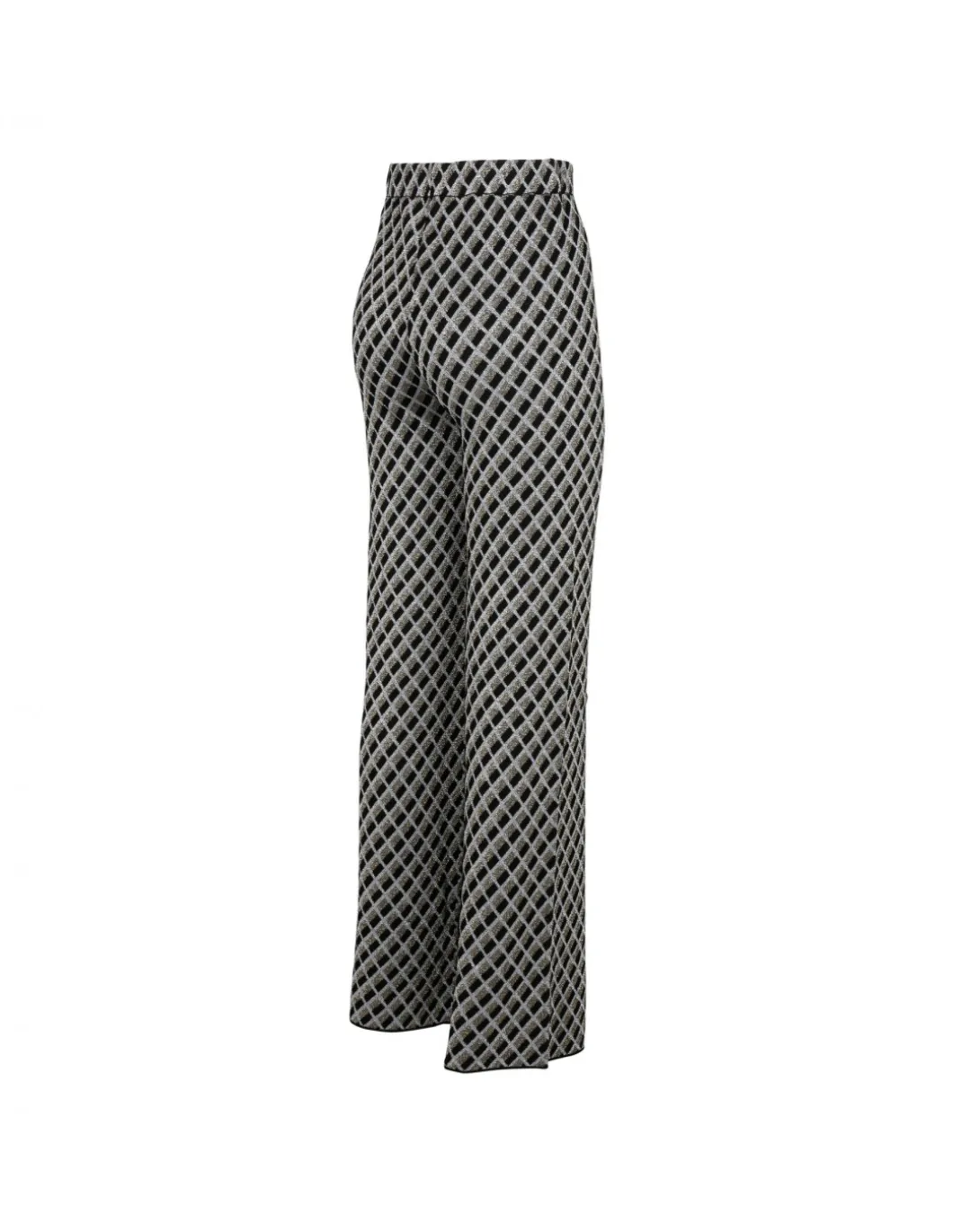 Black and gold jacquard pants