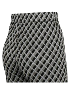 Black and gold jacquard pants
