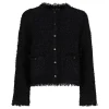 Black lamé cardigan