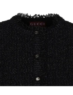 Black lamé cardigan