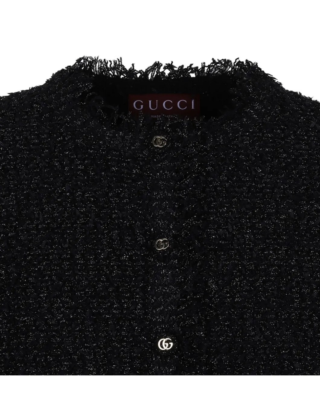 Black lamé cardigan