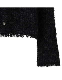 Black lamé cardigan