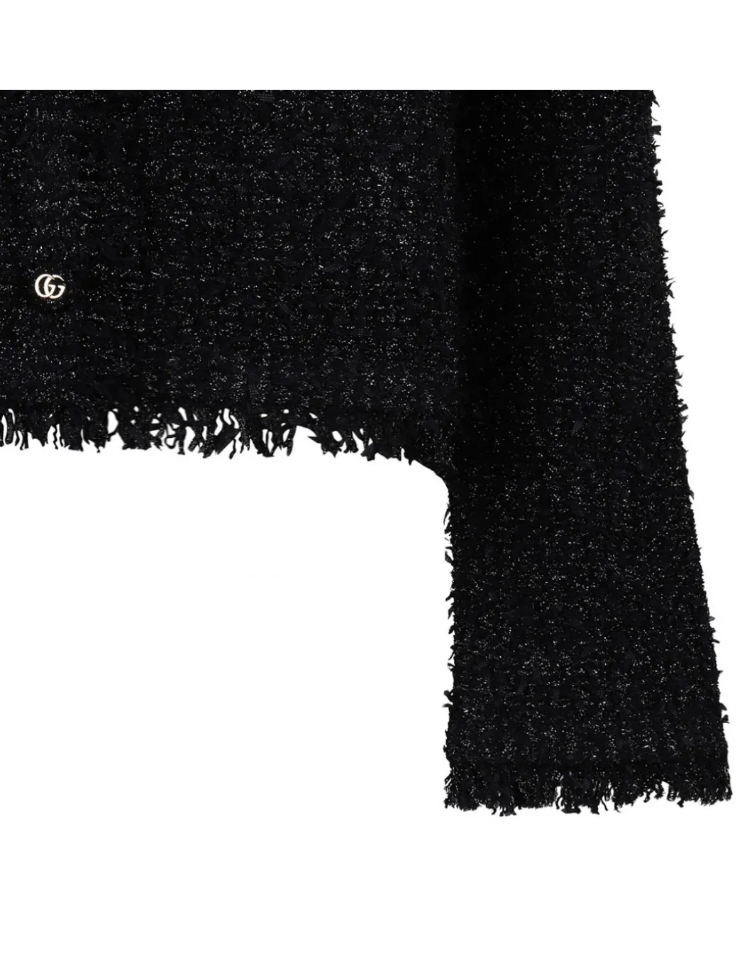 Black lamé cardigan