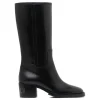 Black leather boots