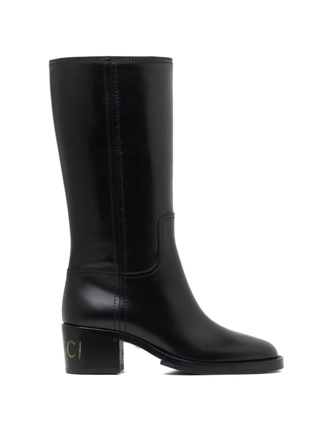 Black leather boots