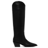 Black leather boots