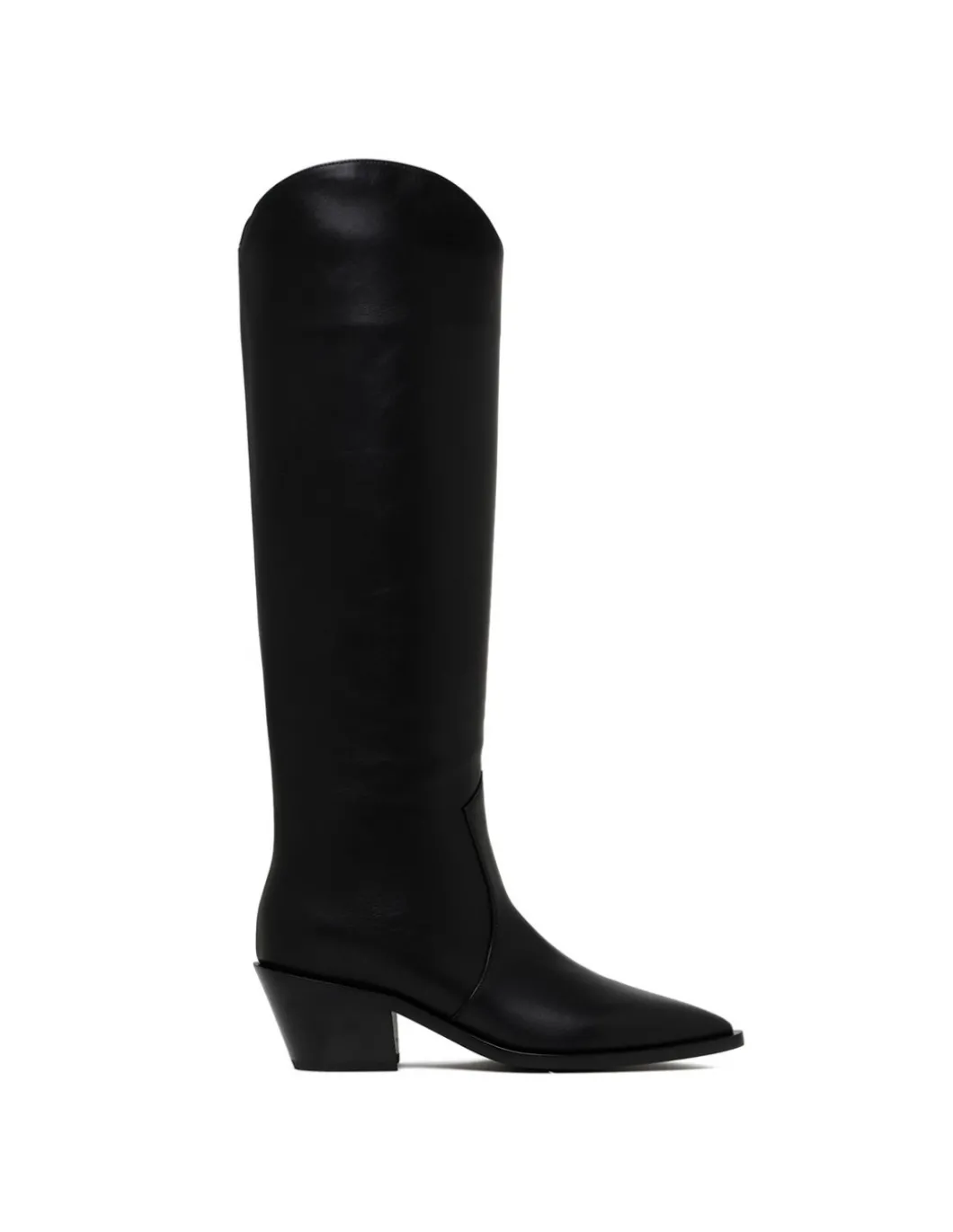Black leather boots