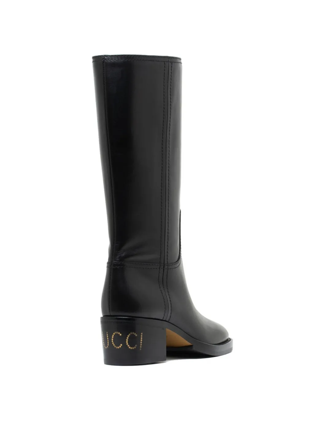 Black leather boots