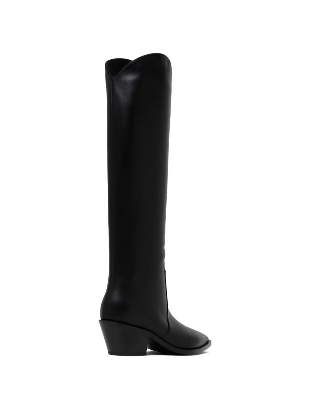Black leather boots