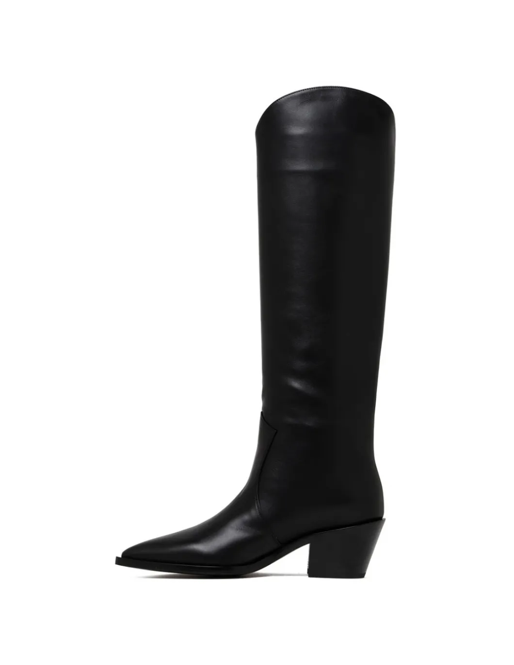 Black leather boots
