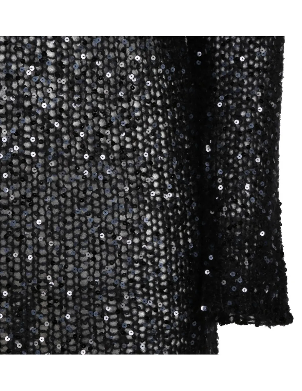 Black sequin mohair blend minidress