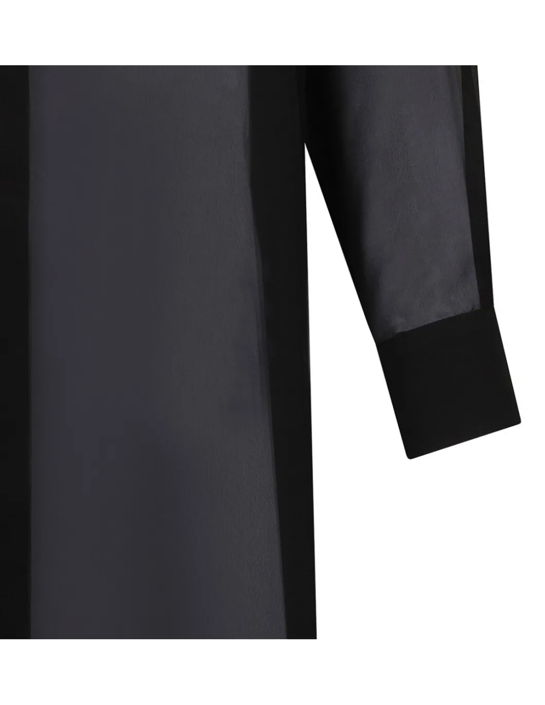 Black silk long shirt