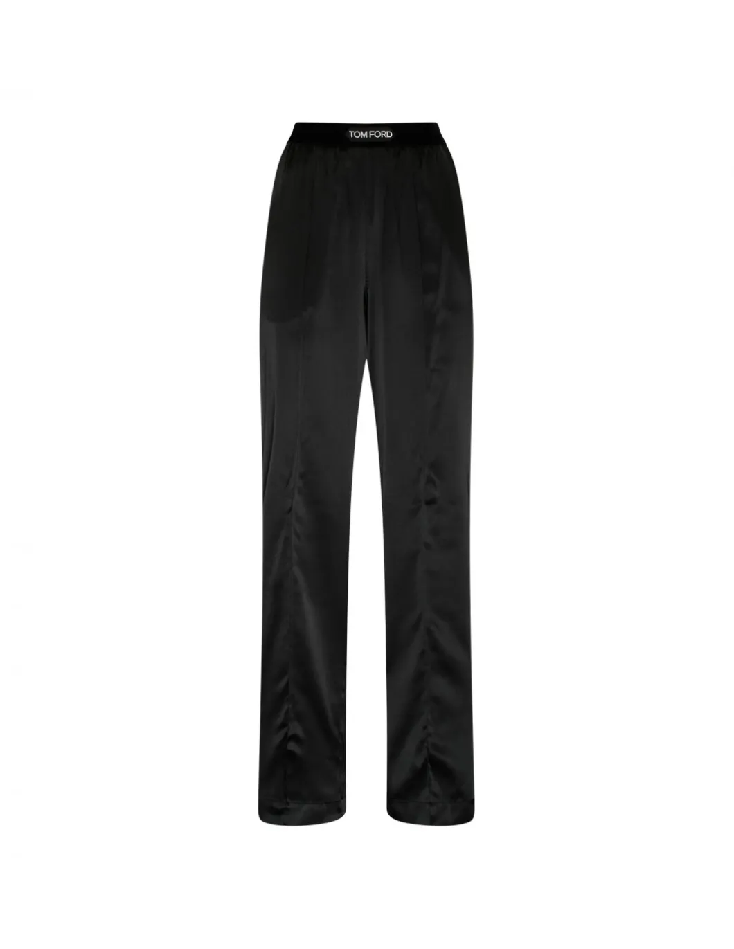 Black silk pants