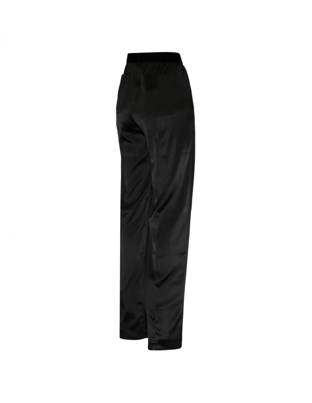 Black silk pants