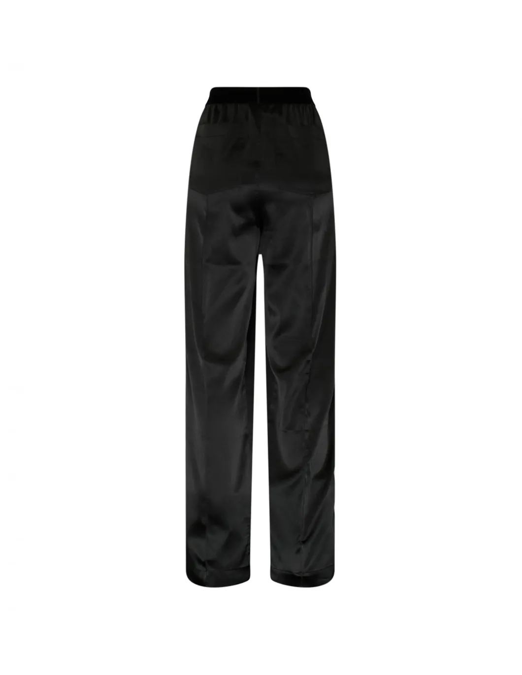 Black silk pants
