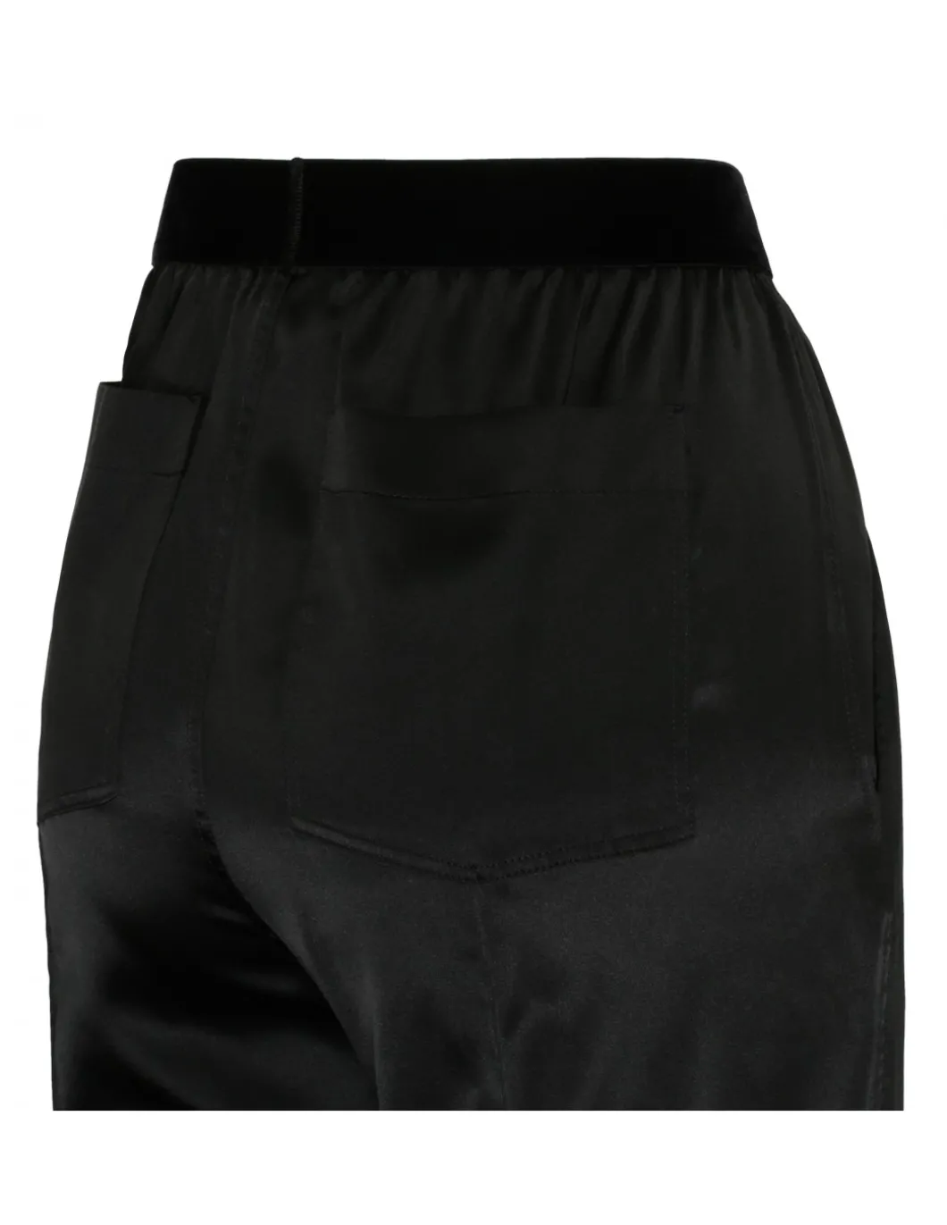 Black silk pants