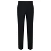 Black slim-cut tailored pants