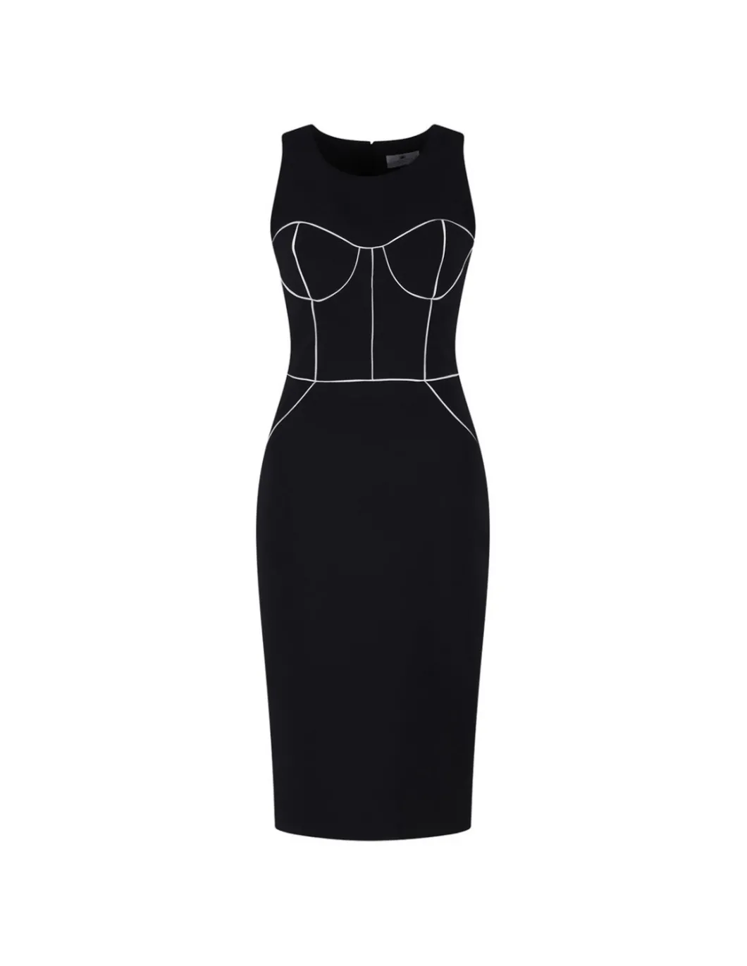 Black stretch crepe dress