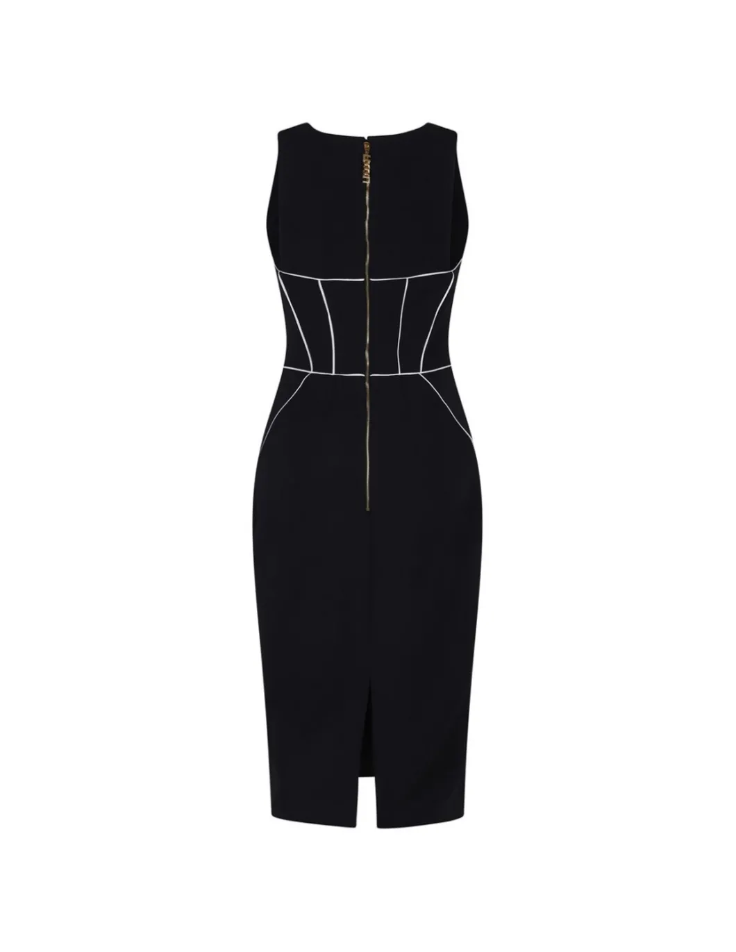 Black stretch crepe dress