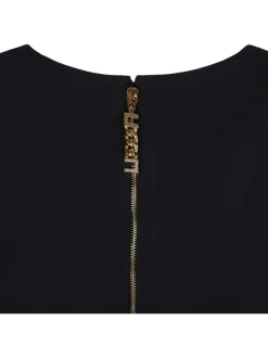 Black stretch crepe dress