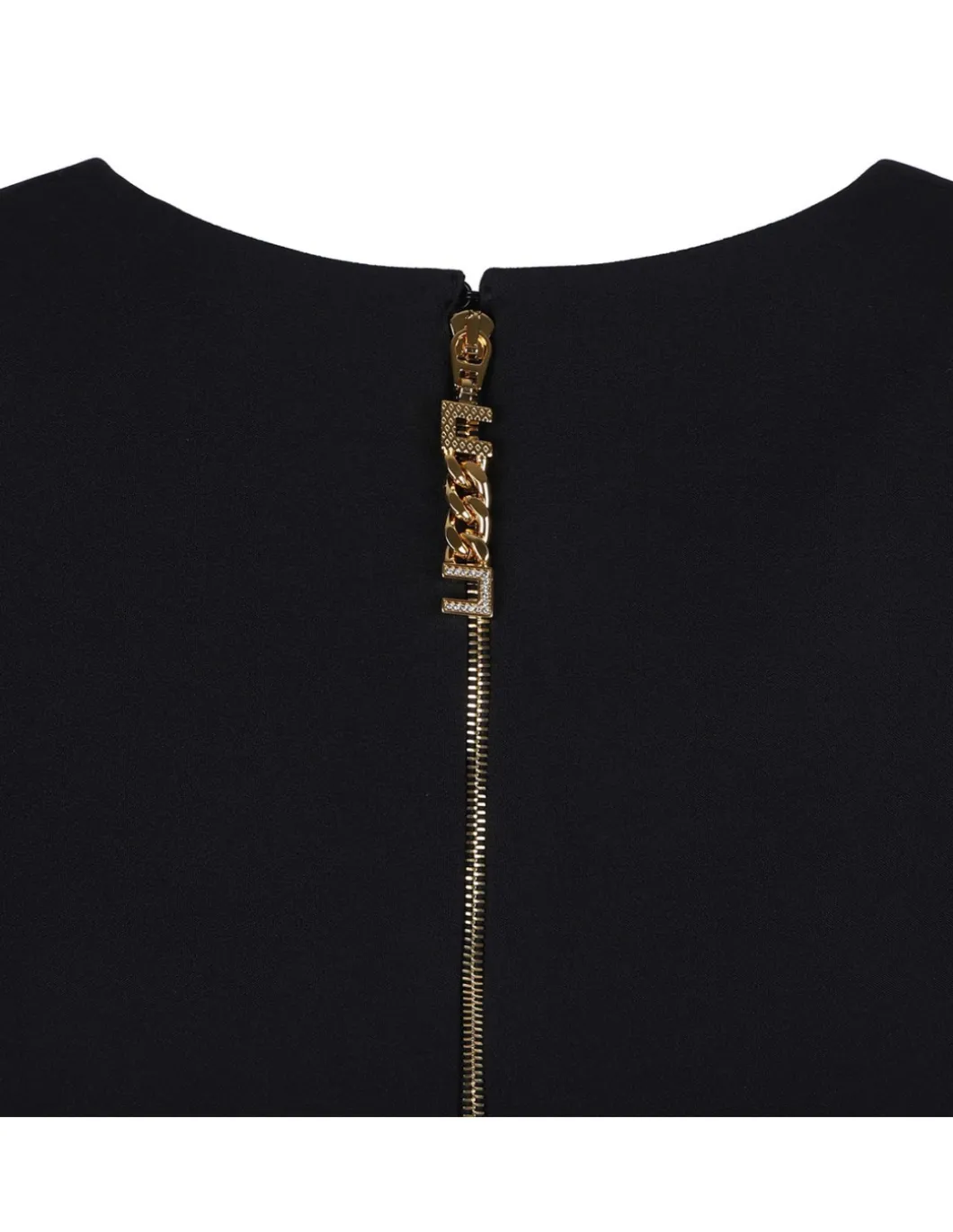 Black stretch crepe dress