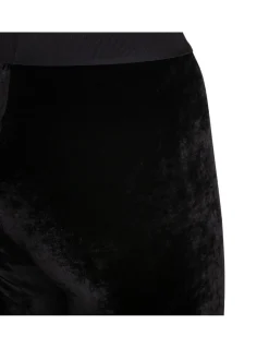 Black velvet leggings
