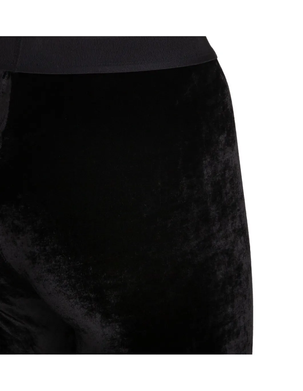 Black velvet leggings