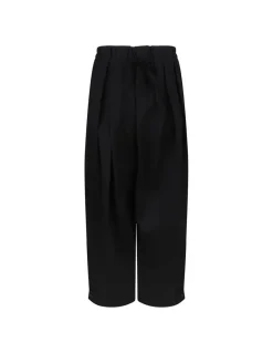 Black wool pants