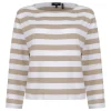 Boat neck striped top