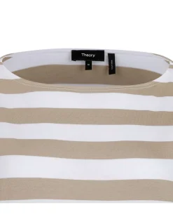 Boat neck striped top
