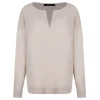 Butter-hue wool blend sweater
