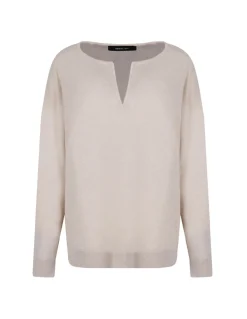 Butter-hue wool blend sweater