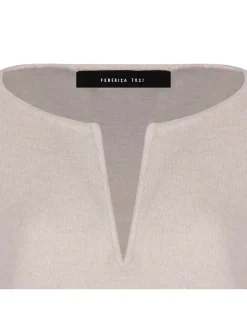 Butter-hue wool blend sweater