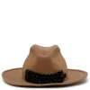 Camel rabbit felt fedora hat