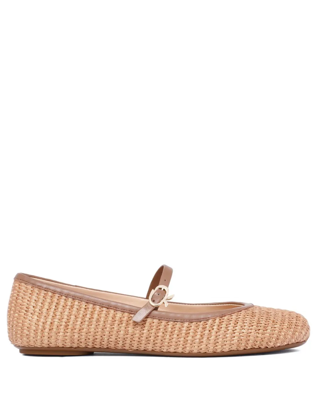 Carla woven raffia ballerinas