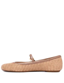 Carla woven raffia ballerinas