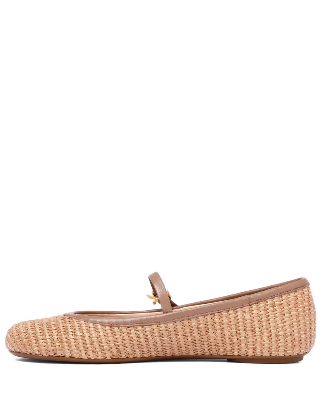 Carla woven raffia ballerinas