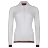 Cashmere and silk polo top