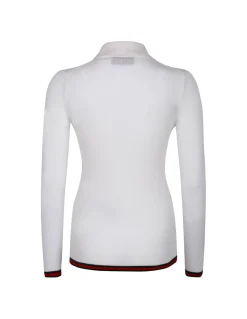 Cashmere and silk polo top